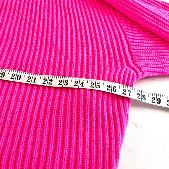 MSGM Drawstring Sleeve Ribbed Sweater Hot Pink XS - Picture 10 of 10